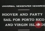 Immagine di Presidente Hoover vele a Porto Rico e le Isole Vergini Old Point Comfort Virginia USA, 1931, secondo 3 filmato di repertorio 65675023628