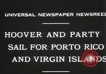 Immagine di Presidente Hoover vele a Porto Rico e le Isole Vergini Old Point Comfort Virginia USA, 1931, secondo 4 filmato di repertorio 65675023628