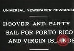 Immagine di Presidente Hoover vele a Porto Rico e le Isole Vergini Old Point Comfort Virginia USA, 1931, secondo 5 filmato di repertorio 65675023628