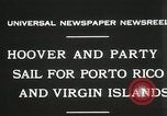 Immagine di Presidente Hoover vele a Porto Rico e le Isole Vergini Old Point Comfort Virginia USA, 1931, secondo 9 filmato di repertorio 65675023628