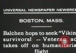 Standbild Oberst Balchen zur Rettung der Überlebenden Viking Boston Massachusetts USA, 1931, aus Sekunde 5 historischem Filmmaterial Videoclip 65675023630