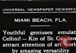 Standbild Bildhauer emulieren Cellini Miami Florida USA, 1931, aus Sekunde 1 historischem Filmmaterial Videoclip 65675023631