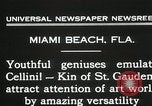Standbild Bildhauer emulieren Cellini Miami Florida USA, 1931, aus Sekunde 5 historischem Filmmaterial Videoclip 65675023631