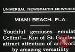 Standbild Bildhauer emulieren Cellini Miami Florida USA, 1931, aus Sekunde 9 historischem Filmmaterial Videoclip 65675023631