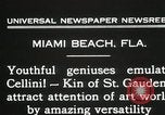 Standbild Bildhauer emulieren Cellini Miami Florida USA, 1931, aus Sekunde 11 historischem Filmmaterial Videoclip 65675023631