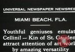 Standbild Bildhauer emulieren Cellini Miami Florida USA, 1931, aus Sekunde 12 historischem Filmmaterial Videoclip 65675023631
