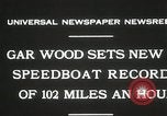 Image of Gar Wood speedboat record Miami Beach Florida USA, 1931, second 5 stock footage video 65675023634