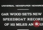 Image of Gar Wood speedboat record Miami Beach Florida USA, 1931, second 6 stock footage video 65675023634