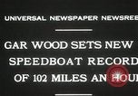 Image of Gar Wood speedboat record Miami Beach Florida USA, 1931, second 7 stock footage video 65675023634