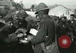 Image of Red Cross staff distribute hot chocolate to soldiers Chatel Chehery France, 1918, second 40 stock footage video 65675023650