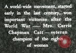 Image of Carrie Chapman Catt United States USA, 1920, second 3 stock footage video 65675023752