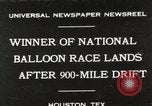 Immagine di Nazionale gara a palloncino Houston Texas USA, 1930, secondo 1 filmato di repertorio 65675023810