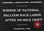 Immagine di Nazionale gara a palloncino Houston Texas USA, 1930, secondo 3 filmato di repertorio 65675023810