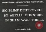 Image of Blimp shot down over Chicago Chicago Illinois USA, 1930, second 1 stock footage video 65675023819