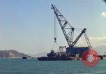 Image of Floating barge Cam Ranh Bay Vietnam, 1966, second 4 stock footage video 65675023903