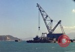 Image of Floating barge Cam Ranh Bay Vietnam, 1966, second 8 stock footage video 65675023903