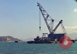 Image of Floating barge Cam Ranh Bay Vietnam, 1966, second 10 stock footage video 65675023903
