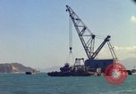 Image of Floating barge Cam Ranh Bay Vietnam, 1966, second 11 stock footage video 65675023903