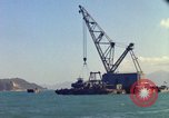 Image of Floating barge Cam Ranh Bay Vietnam, 1966, second 16 stock footage video 65675023903