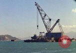 Image of Floating barge Cam Ranh Bay Vietnam, 1966, second 21 stock footage video 65675023903