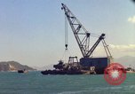 Image of Floating barge Cam Ranh Bay Vietnam, 1966, second 28 stock footage video 65675023903