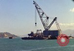 Image of Floating barge Cam Ranh Bay Vietnam, 1966, second 35 stock footage video 65675023903