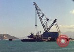 Image of Floating barge Cam Ranh Bay Vietnam, 1966, second 38 stock footage video 65675023903