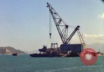 Image of Floating barge Cam Ranh Bay Vietnam, 1966, second 39 stock footage video 65675023903