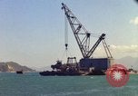 Image of Floating barge Cam Ranh Bay Vietnam, 1966, second 40 stock footage video 65675023903