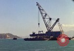 Image of Floating barge Cam Ranh Bay Vietnam, 1966, second 54 stock footage video 65675023903