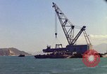 Image of Floating barge Cam Ranh Bay Vietnam, 1966, second 55 stock footage video 65675023903