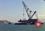 Image of Floating barge Cam Ranh Bay Vietnam, 1966, second 58 stock footage video 65675023903