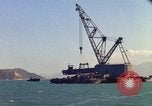 Image of Floating barge Cam Ranh Bay Vietnam, 1966, second 61 stock footage video 65675023903