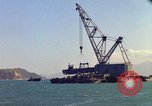 Image of Floating barge Cam Ranh Bay Vietnam, 1966, second 62 stock footage video 65675023903