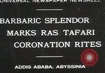 Image Haile Selassie Coronation Addis-Abeba Abyssinie, 1930, de la seconde 1 séquences d'archives historiques vidéo 65675023906