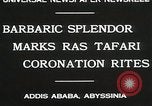 Image Haile Selassie Coronation Addis-Abeba Abyssinie, 1930, de la seconde 3 séquences d'archives historiques vidéo 65675023906