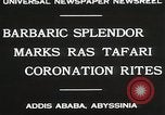 Image Haile Selassie Coronation Addis-Abeba Abyssinie, 1930, de la seconde 4 séquences d'archives historiques vidéo 65675023906