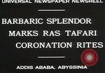 Image Haile Selassie Coronation Addis-Abeba Abyssinie, 1930, de la seconde 5 séquences d'archives historiques vidéo 65675023906