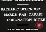 Image Haile Selassie Coronation Addis-Abeba Abyssinie, 1930, de la seconde 6 séquences d'archives historiques vidéo 65675023906