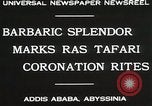 Image Haile Selassie Coronation Addis-Abeba Abyssinie, 1930, de la seconde 10 séquences d'archives historiques vidéo 65675023906