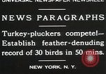 Standbild Türkei plucker Wettbewerb New York United States USA, 1930, aus Sekunde 3 historischem Filmmaterial Videoclip 65675023909
