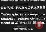Standbild Türkei plucker Wettbewerb New York United States USA, 1930, aus Sekunde 4 historischem Filmmaterial Videoclip 65675023909