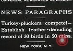 Standbild Türkei plucker Wettbewerb New York United States USA, 1930, aus Sekunde 13 historischem Filmmaterial Videoclip 65675023909