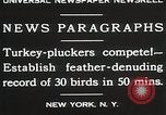 Standbild Türkei plucker Wettbewerb New York United States USA, 1930, aus Sekunde 14 historischem Filmmaterial Videoclip 65675023909