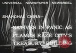 Standbild Treasury Building brennen auf der Nanking Road Shanghai China, 1932, aus Sekunde 1 historischem Filmmaterial Videoclip 65675023914