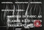 Standbild Treasury Building brennen auf der Nanking Road Shanghai China, 1932, aus Sekunde 11 historischem Filmmaterial Videoclip 65675023914
