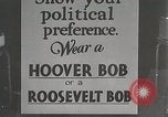 Immagine di Hoover e Roosevelt stili di capelli New York United States USA, 1932, secondo 18 filmato di repertorio 65675023915