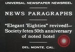 Image 50e anniversaire Del Monte California USA, 1930, de la seconde 8 séquences d'archives historiques vidéo 65675023927