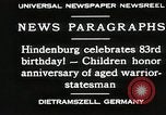 Image of Paul Von Hindenburg Bavaria Germany, 1930, second 3 stock footage video 65675023939