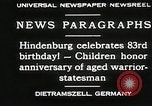 Image of Paul Von Hindenburg Bavaria Germany, 1930, second 4 stock footage video 65675023939